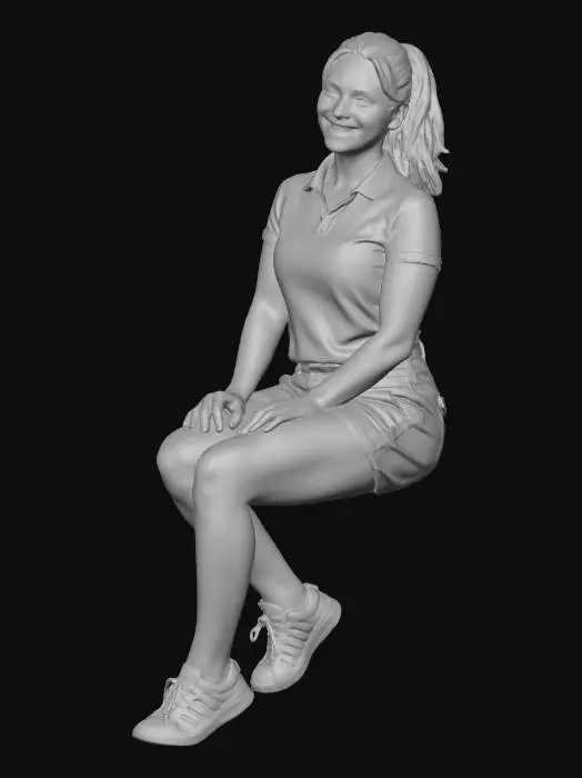 3D model for Casual Pink Polo Portrait