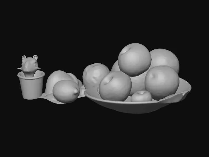 3D model for Surreal Fruit on table
