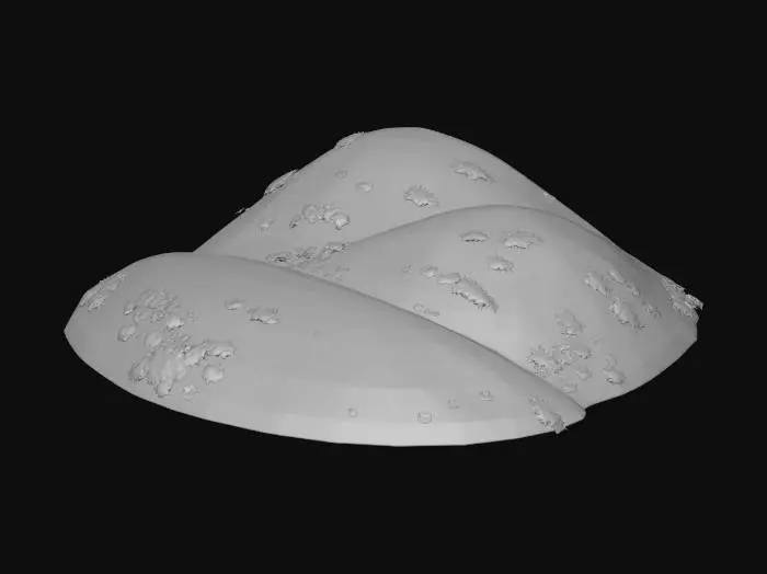 3D model for cheerful green hill