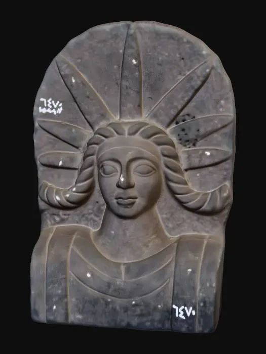 3D model for Ancient Sun Deity Stone Relief