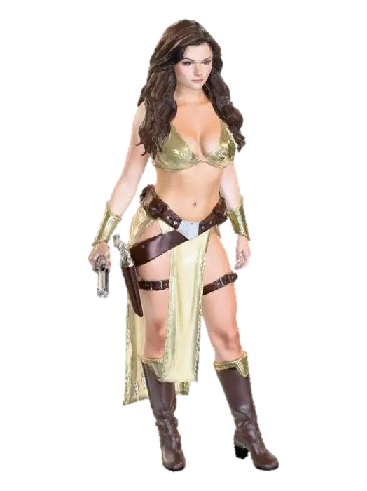 Star Warrior Princess - Jedi 3D model, vytvořený pomocí AI