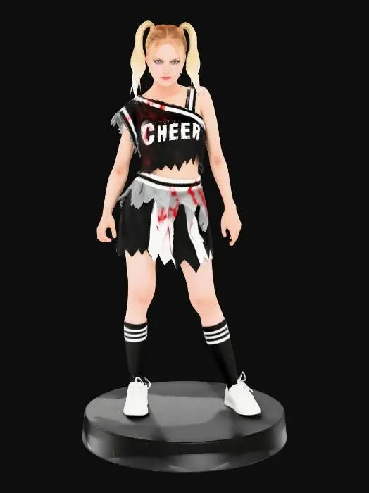 3D model for Zombie Cheerleader Statue