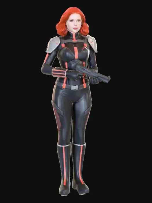 3D model for Red Warrior in Armor