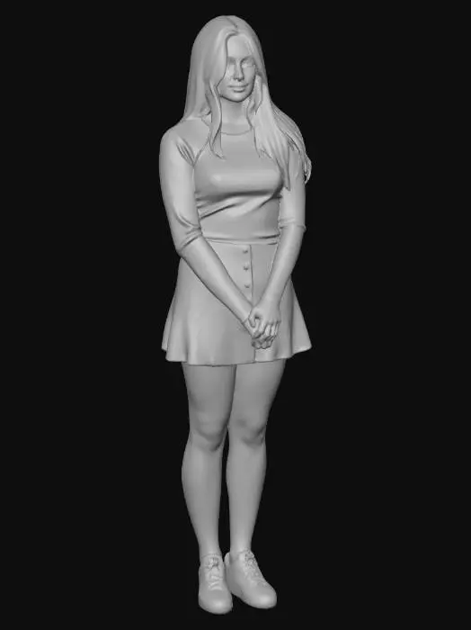 3D model for Blue Sweater Portrait in a Bedroom