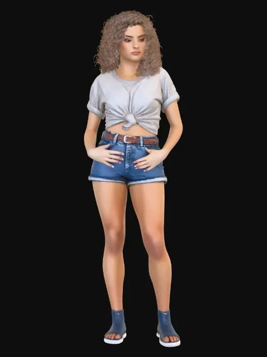 3D model for Knot-Tied Tee in a Neon Arcade