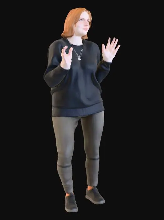 3D model for Waving Redhead Portrait