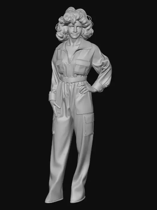 3D model for Retro Yellow Jumpsuit