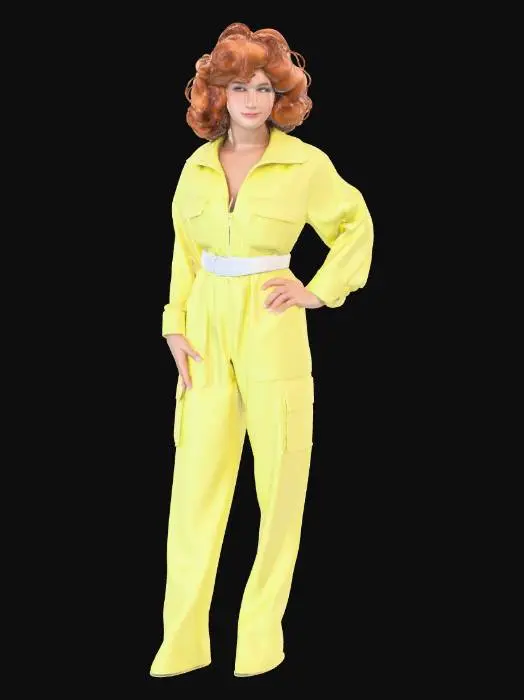3D model for Retro Yellow Jumpsuit