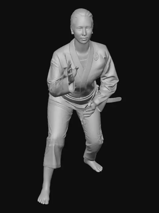 3D model for Blue Gi Ready Stance