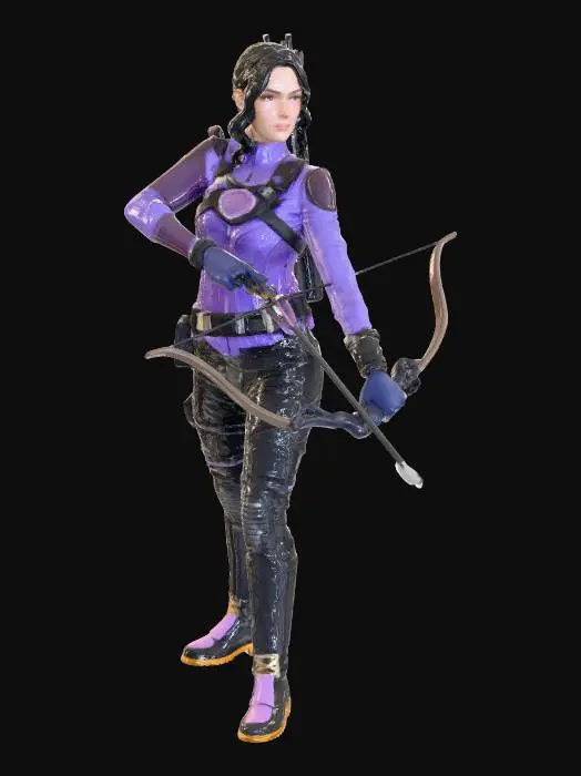 3D model for Kate Bishop Hawkeye action figure