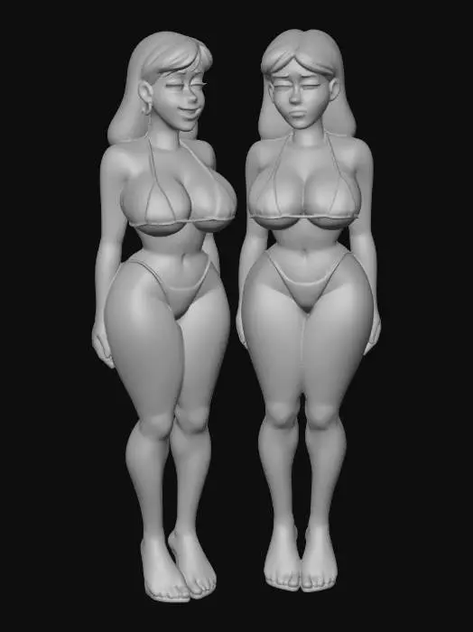 3D model for Bikini Buddies at the Beach