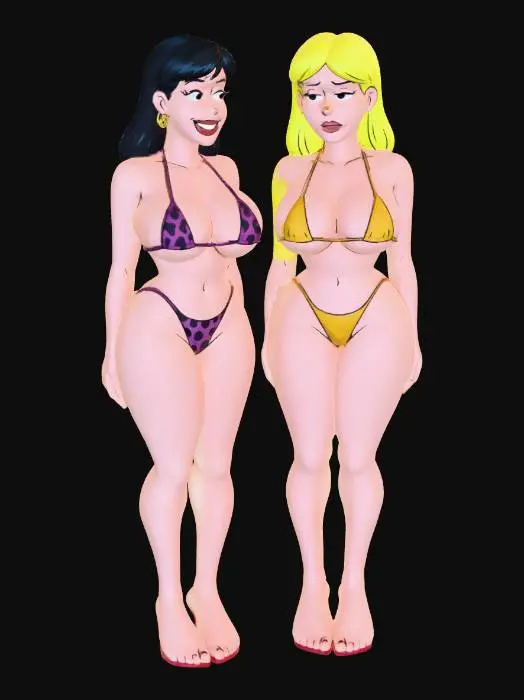 3D model for Bikini Buddies at the Beach