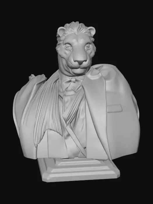 3D model for Purple Lion Masquerade