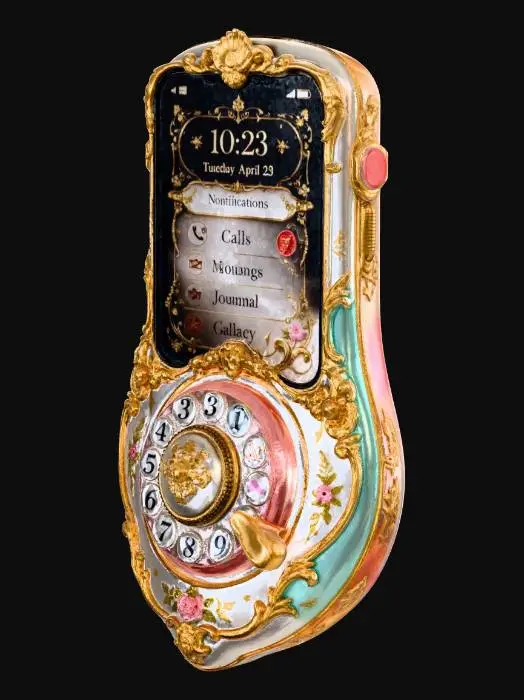 3D model for Gilded Baroque Phone
