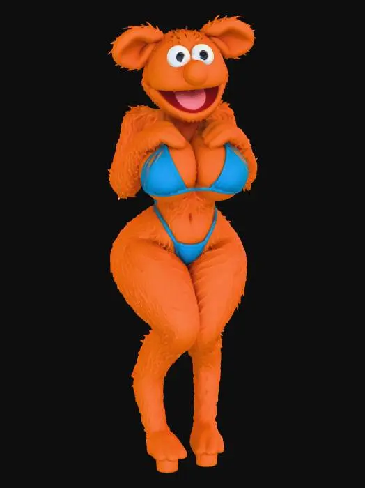 3D model for Elmo in a Blue Bikini
