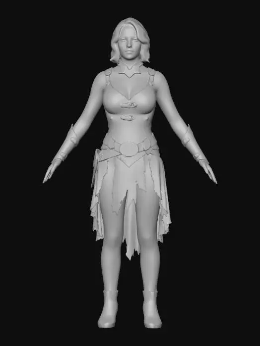 3D model for Dark Leather Warrior