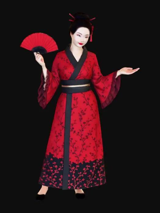 3D model for Sakura Bloom Geisha