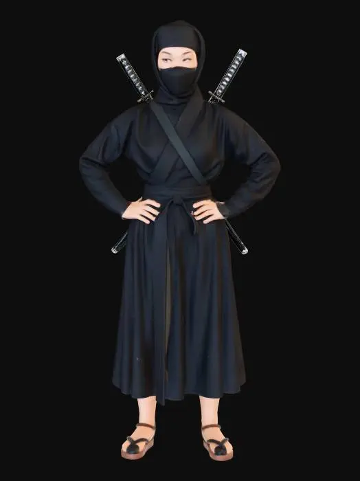 3D model for Ninja in the Pink Living Room