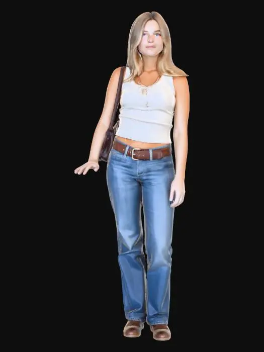 3D model for Casual Denim Look