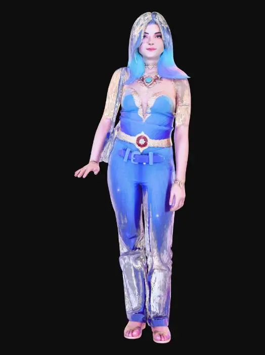 3D model for Casual Denim Look