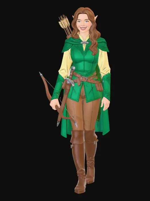 3D model for Emerald Archer
