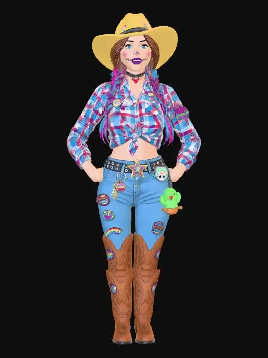 3D model for Patchwork Cowgirl