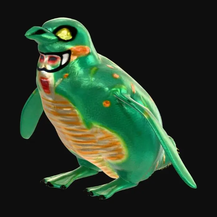 3D model for Penguin on Rocks