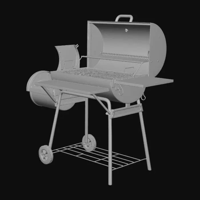 3D model for Charcoal Grill on Wheels