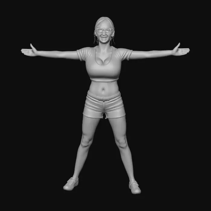 3D model for Playful Pose with Open Arms