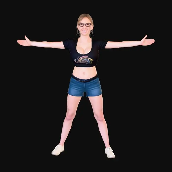 3D model for Playful Pose with Open Arms