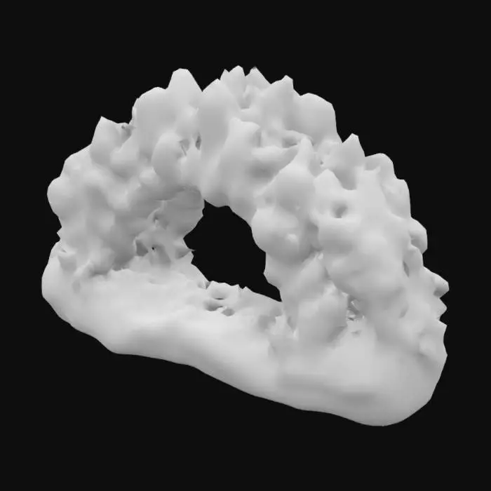 3D model for amethyste cluster in a arc shape