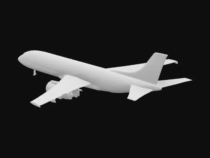 3D model for 生成雙發動機能載最多200人的噴射客機