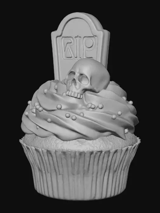 3D model for Halloween Cupcake Delight
