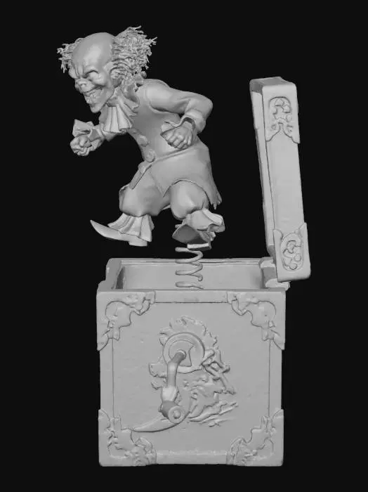 3D model for Creepy Jack-in-the-Box