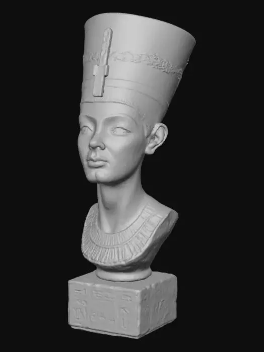 3D model for I want a 3d Egyptian bust that is a statue with hieroglyphics