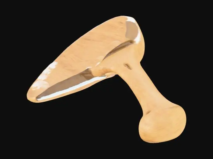 3D model for assets pour jeux vidéo ,Pelle en bois artisanale gonflée par l'eau de la mer , réalistes 