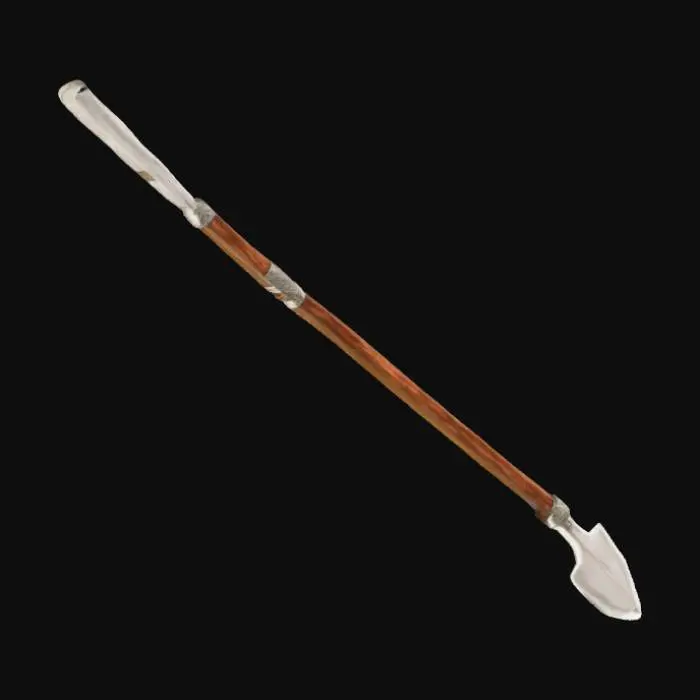 3D model for Lance en bois avec point en silex , du moyens âge, fabriqué avec des matériaux de récupération  