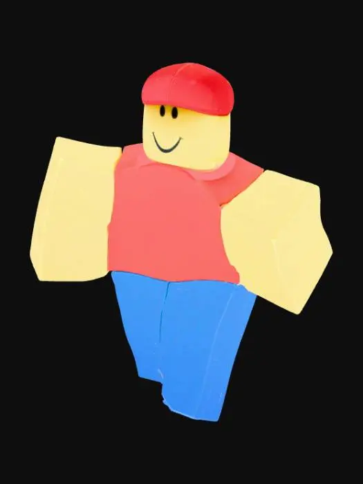 3D model for Blocky Character in Red and Blue