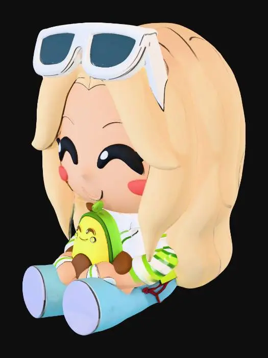 3D model for Avocado Hugger Chibi