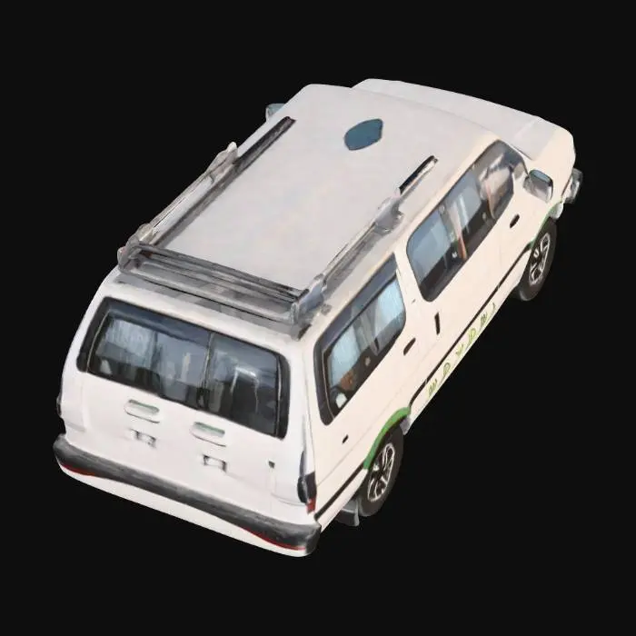 3D model for Green Accented Van