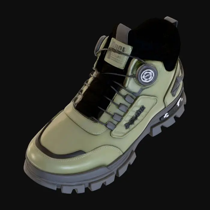 3D model for Olive Tactical Boot