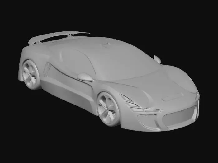3D model for Custom supercar 1
