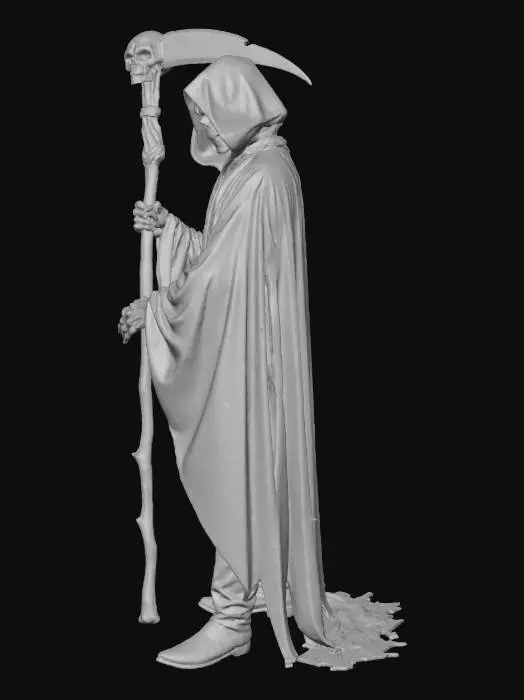 3D model for Very detailed grim reaper with sythe that has ghost faces on it
#Halloween2025#,