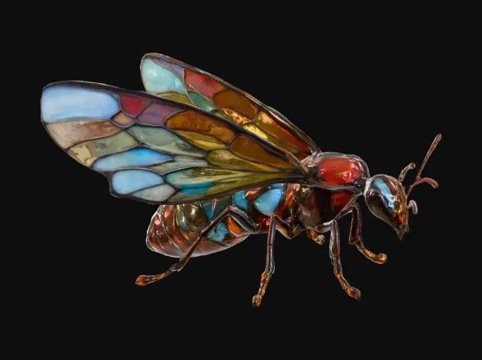 3D model for Stained Glass Cicada