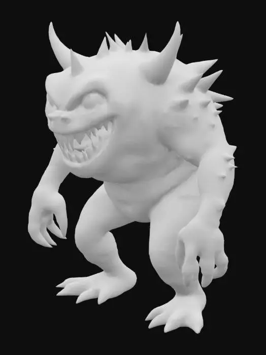 3D model for Spikey Grin Monster