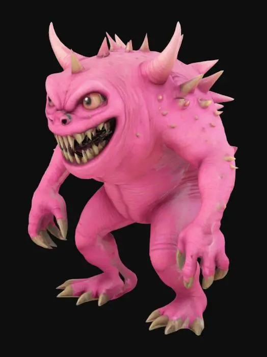 3D model for Spikey Grin Monster