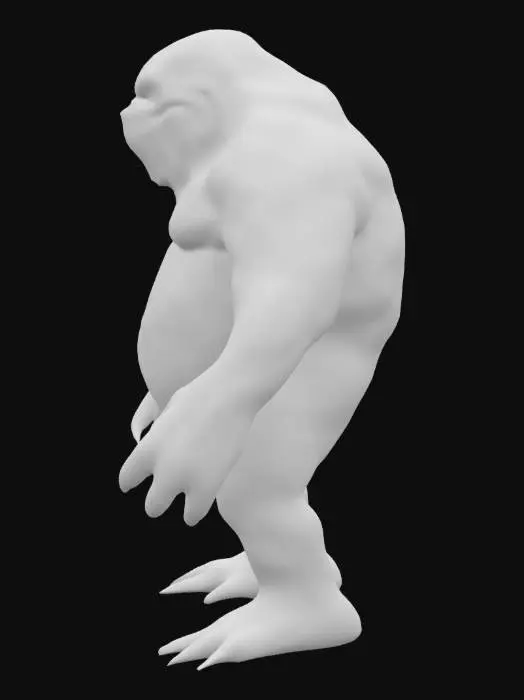 3D model for Green Furry Monster