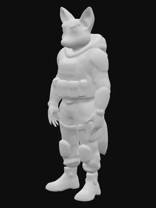 3D model for Stalker-inspired anthropomorphic Boy in a futuristic military exosuit with reinforced ballistic vest, tactical harness with modular pouches, fabric armor on limbs, and rugged boots. Weathered metallic finish with integrated HUD visor and lifelike fur details, set in a dystopian urban wasteland with cinematic lighting,, Highly Detailed, Ultra Realistic face ,4K, 8K, HDR, studio quality beautiful, elegant, realistic,