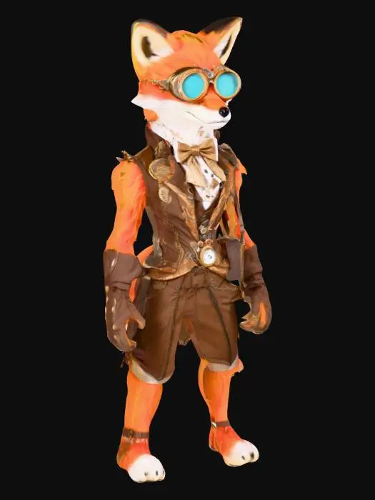 3D model for Steampunk Fox Inventor