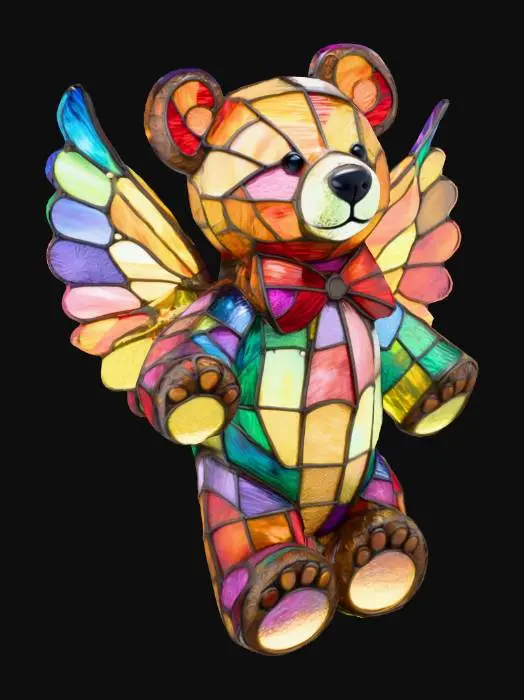 3D model for Stained Glass Teddy Bear
